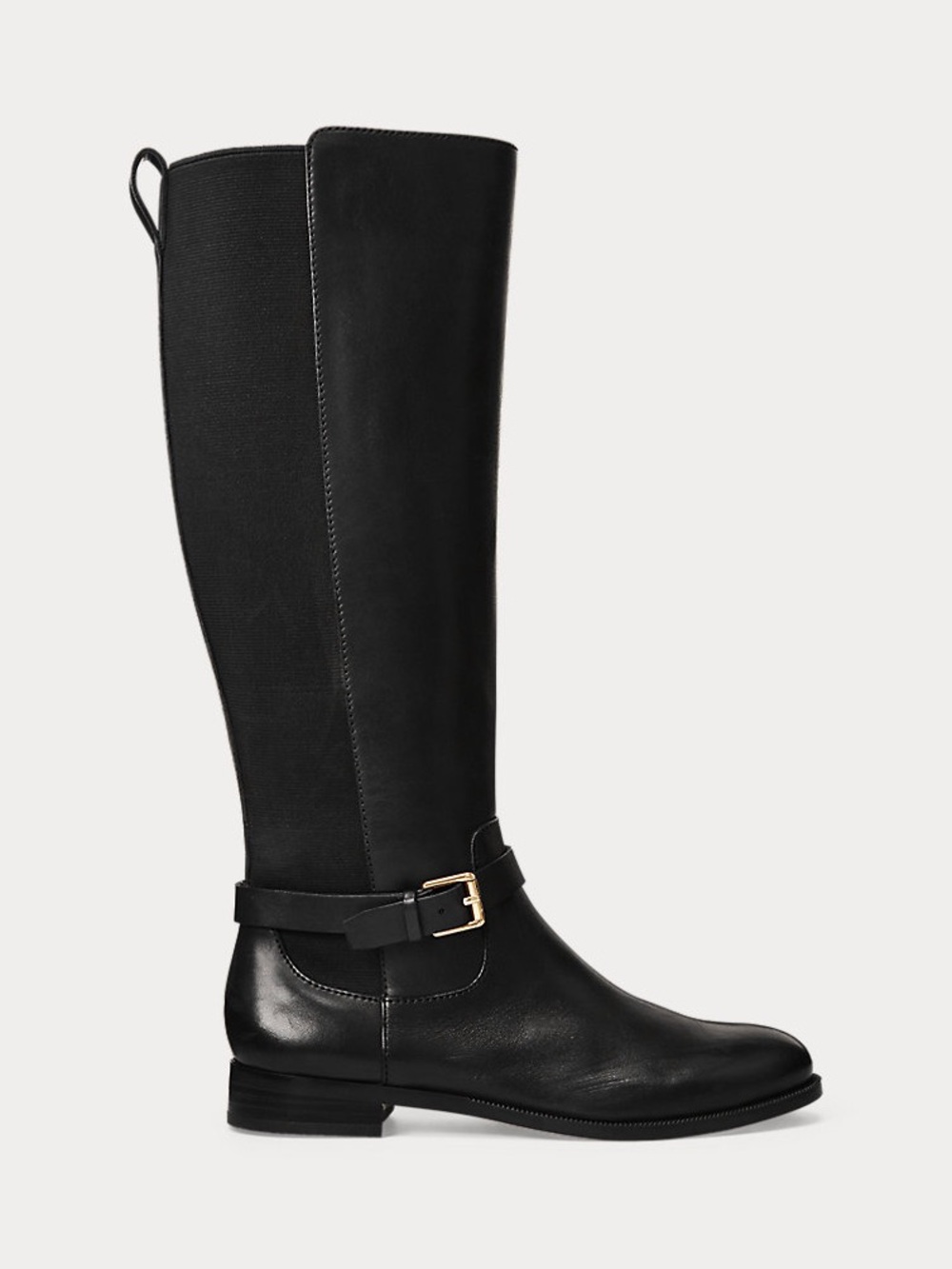 Lauren Ralph Lauren Black Barnehurst Leather Riding Boots